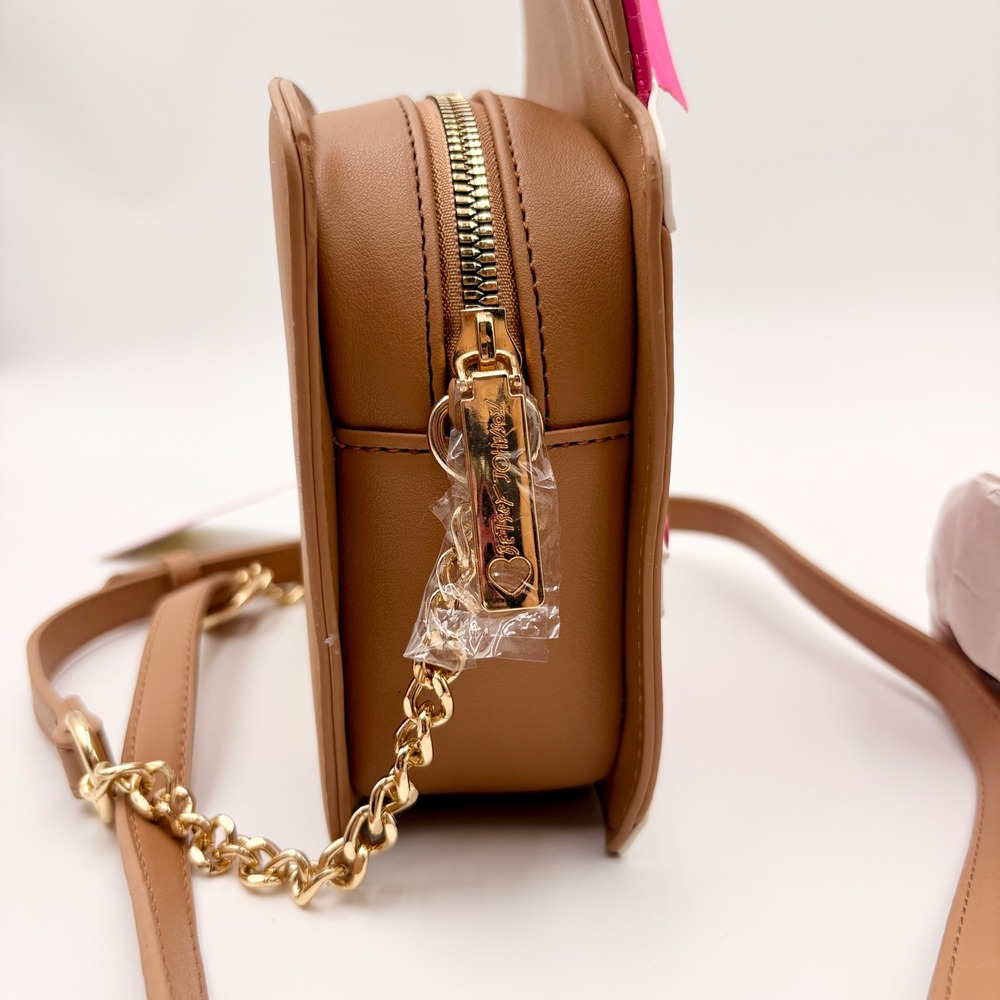 Betsey Johnson Gingerbread House Crossbody Bag Brown Pink Christmas XOHOLIDAY - Picture 8 of 13